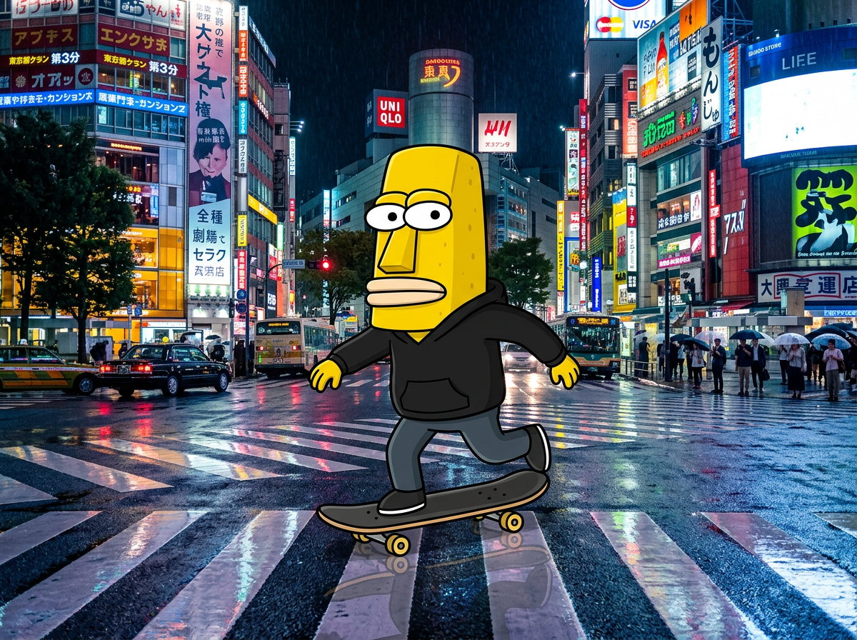MOAI cruising through Tokyo